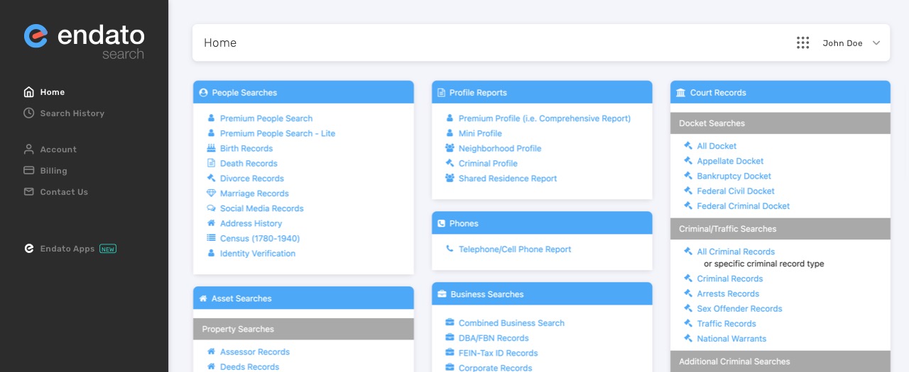 endato search - public data