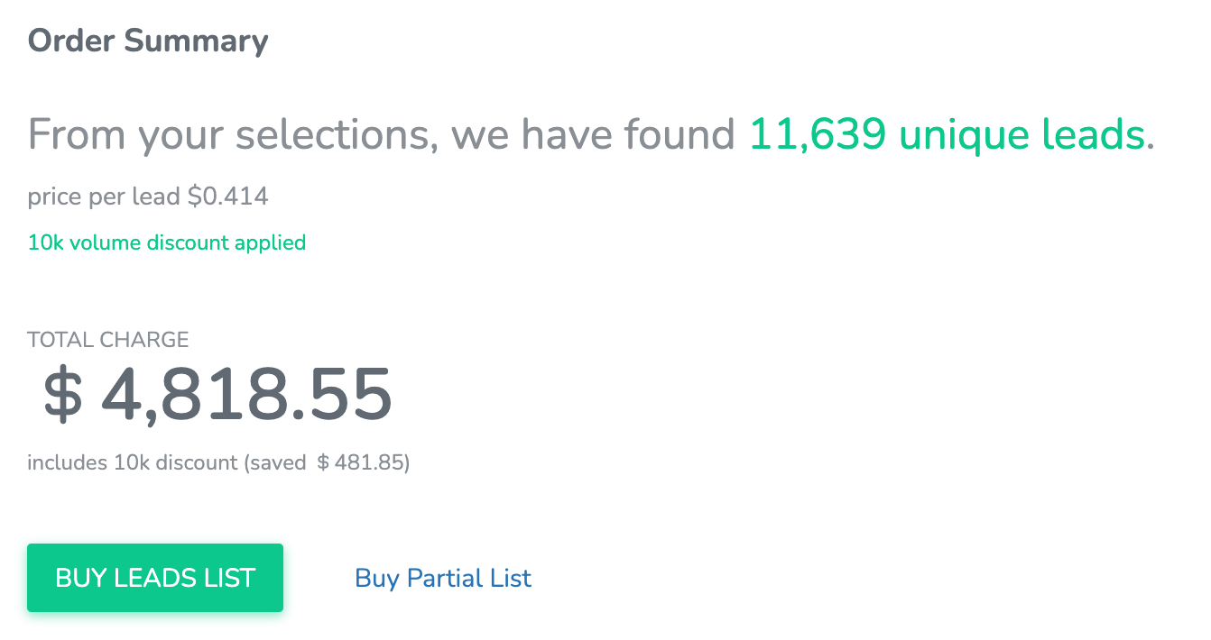 Enformion go lead builder buy leads volume discount