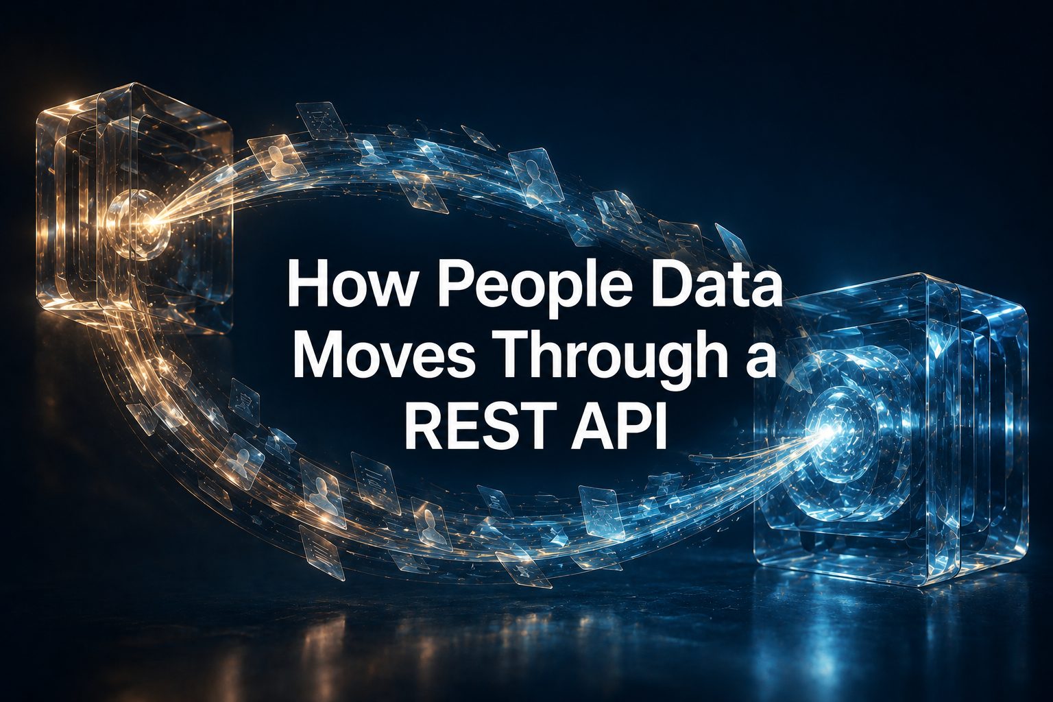 How people data moves through a REST API - illustration
