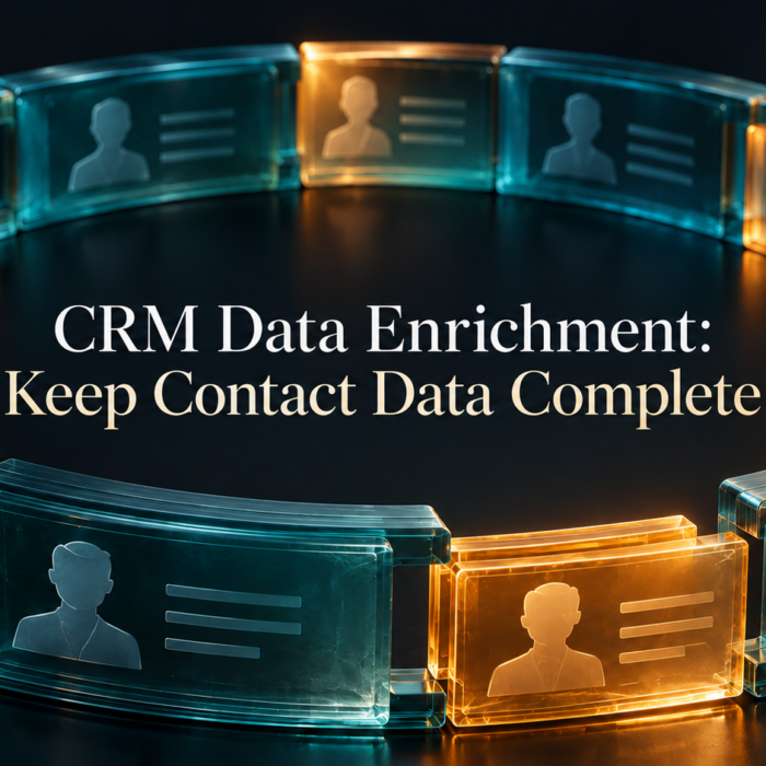 CRM Data Enrichment: Keep Contact Data Complete — glass contact records